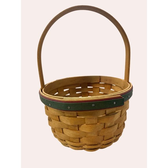 Longaberger Handmade Baskets EST Dresden OH USA Holiday Helper Christmas Basket - Picture 1 of 6